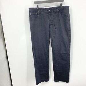 AG Adriano Goldschmied Men Size 38 x 30 Pants Black Graduate Tailored Straight